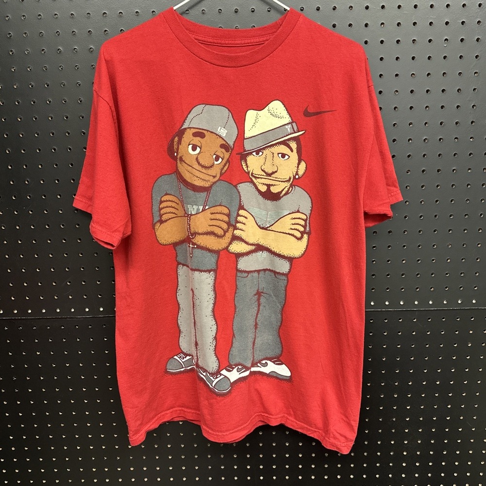 Y2K VTG Nike KOBE BRYANT LEBRON MVPUPPETS MVP Puppets Tee Shirt MAMBA Red Medium